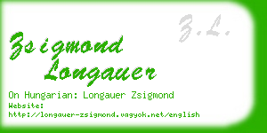 zsigmond longauer business card